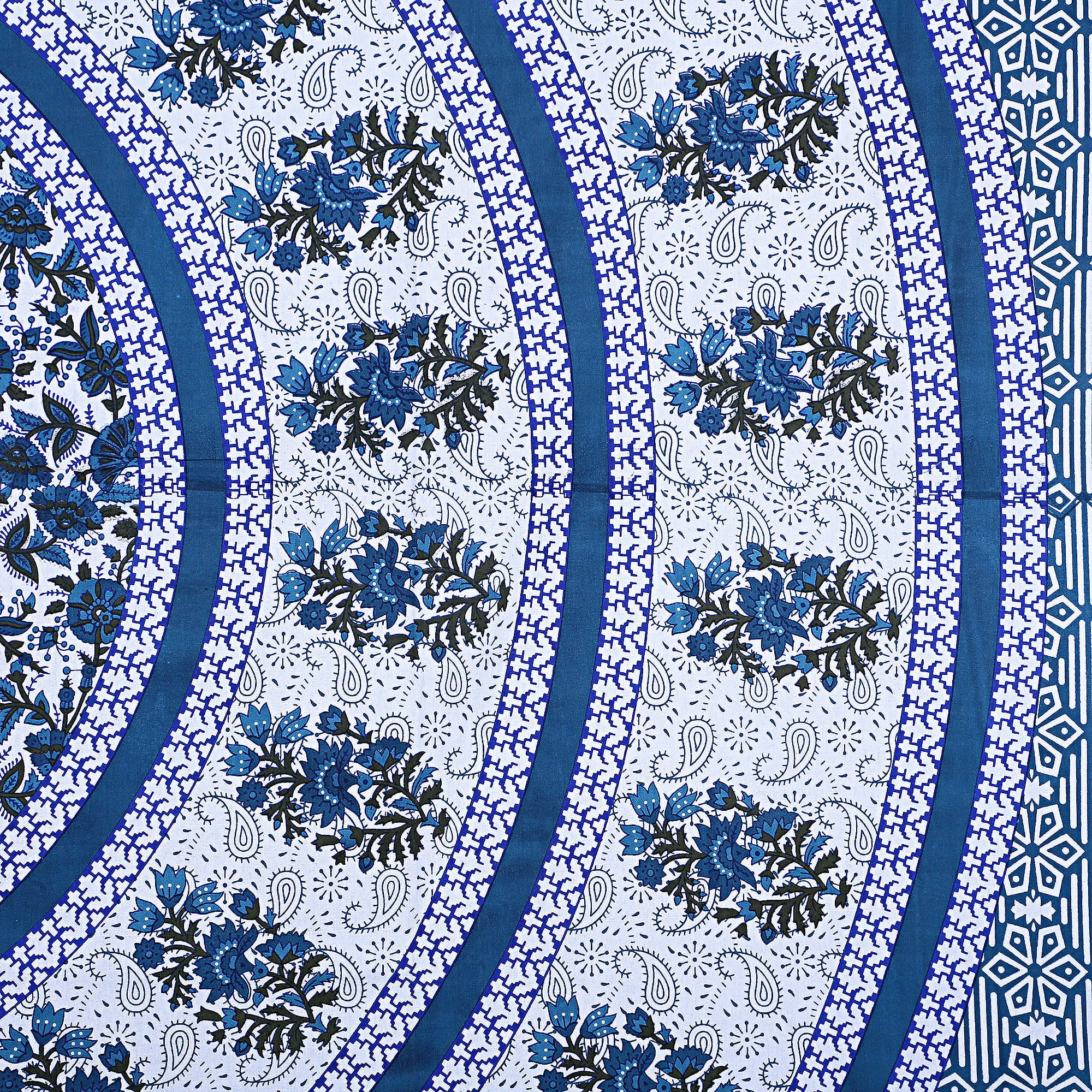 Eco Collection Cotton Double Bedsheet with Pillow Covers | Mandala Print | 90x100 Inches