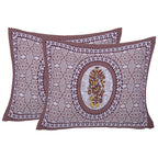 Eco Collection Cotton Double Bedsheet with Pillow Covers | Mandala Print | 90x100 Inches