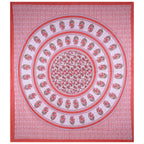 Eco Collection Cotton Double Bedsheet with Pillow Covers | Mandala Print | 90x100 Inches