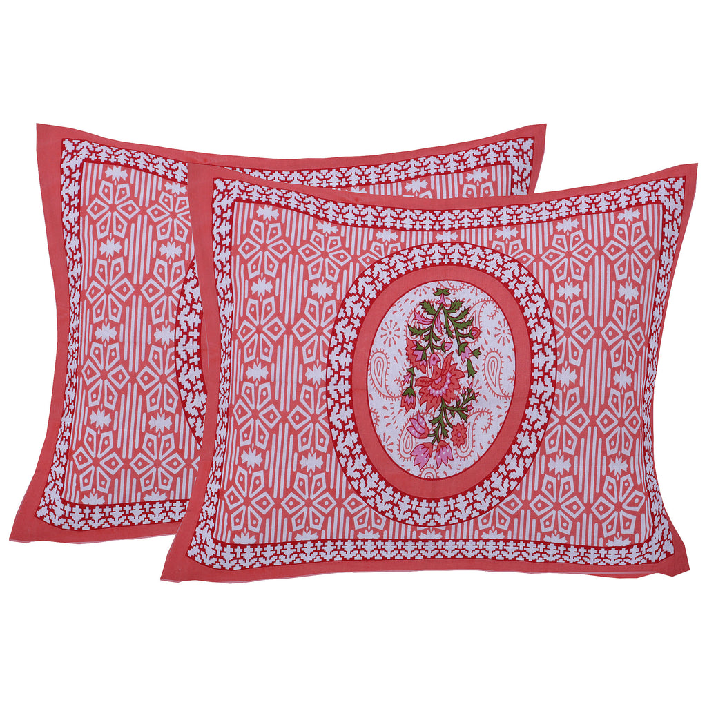Eco Collection Cotton Double Bedsheet with Pillow Covers | Mandala Print | 90x100 Inches