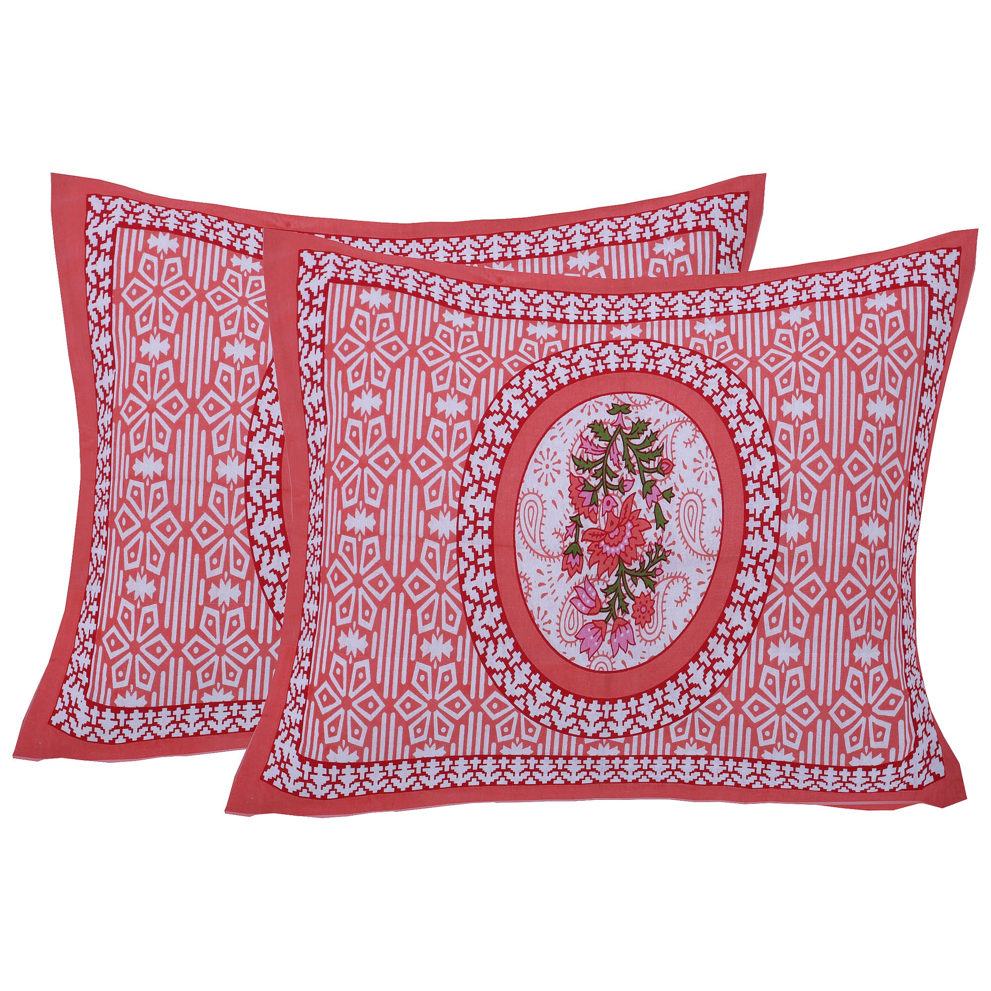 Eco Collection Cotton Double Bedsheet with Pillow Covers | Mandala Print | 90x100 Inches
