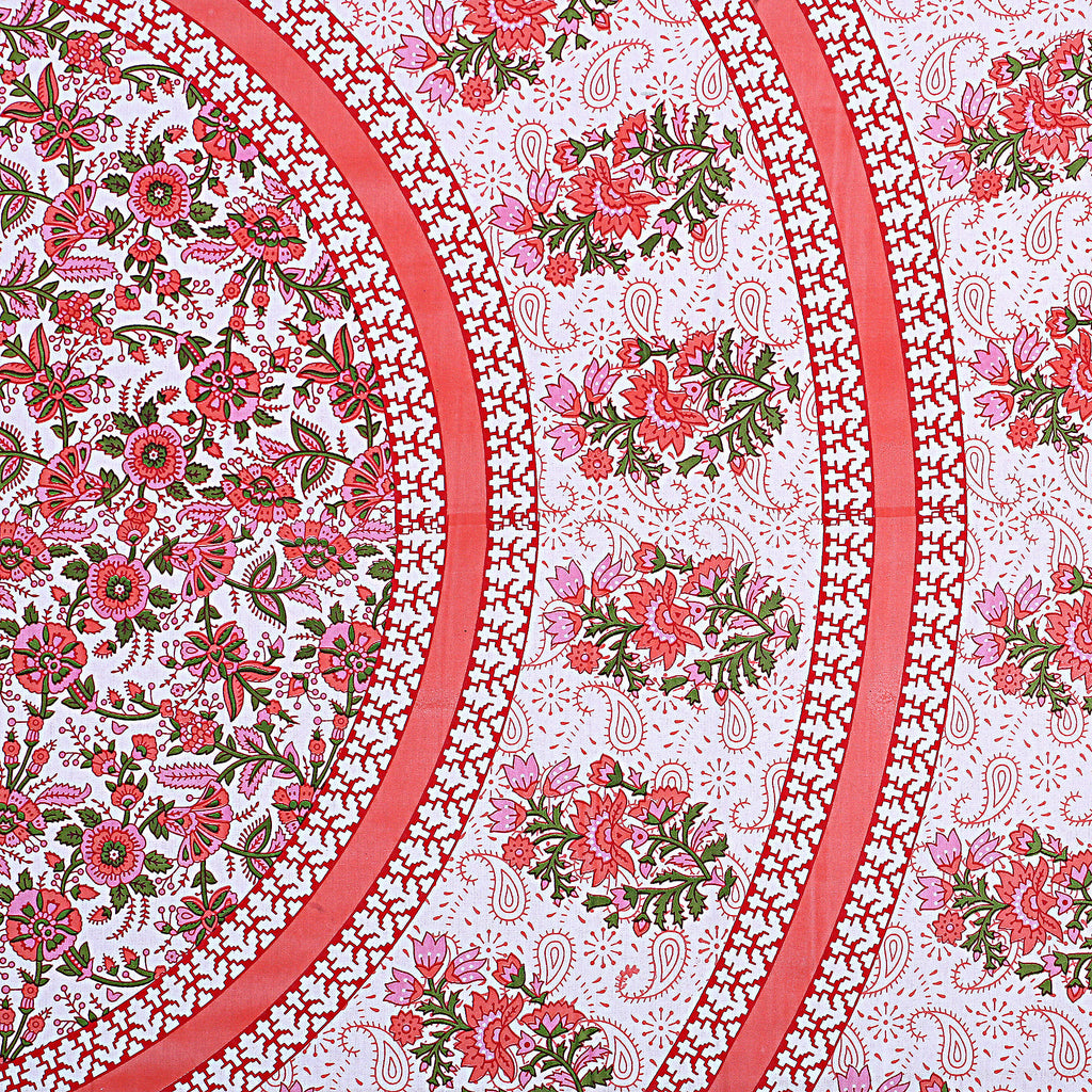 Eco Collection Cotton Double Bedsheet with Pillow Covers | Mandala Print | 90x100 Inches