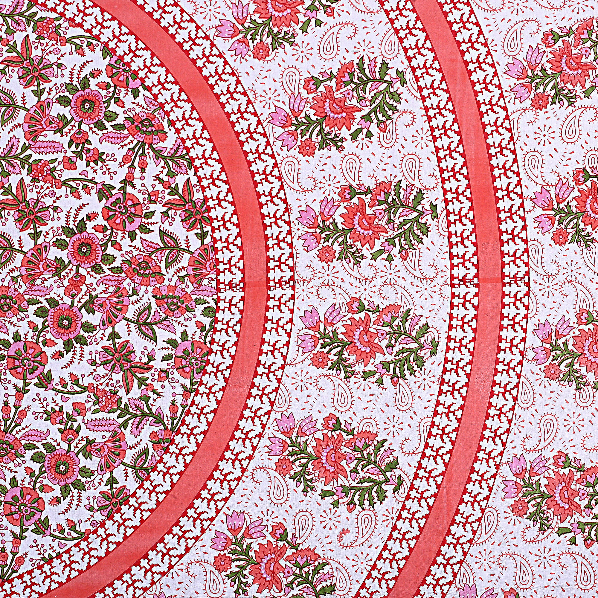 Eco Collection Cotton Double Bedsheet with Pillow Covers | Mandala Print | 90x100 Inches