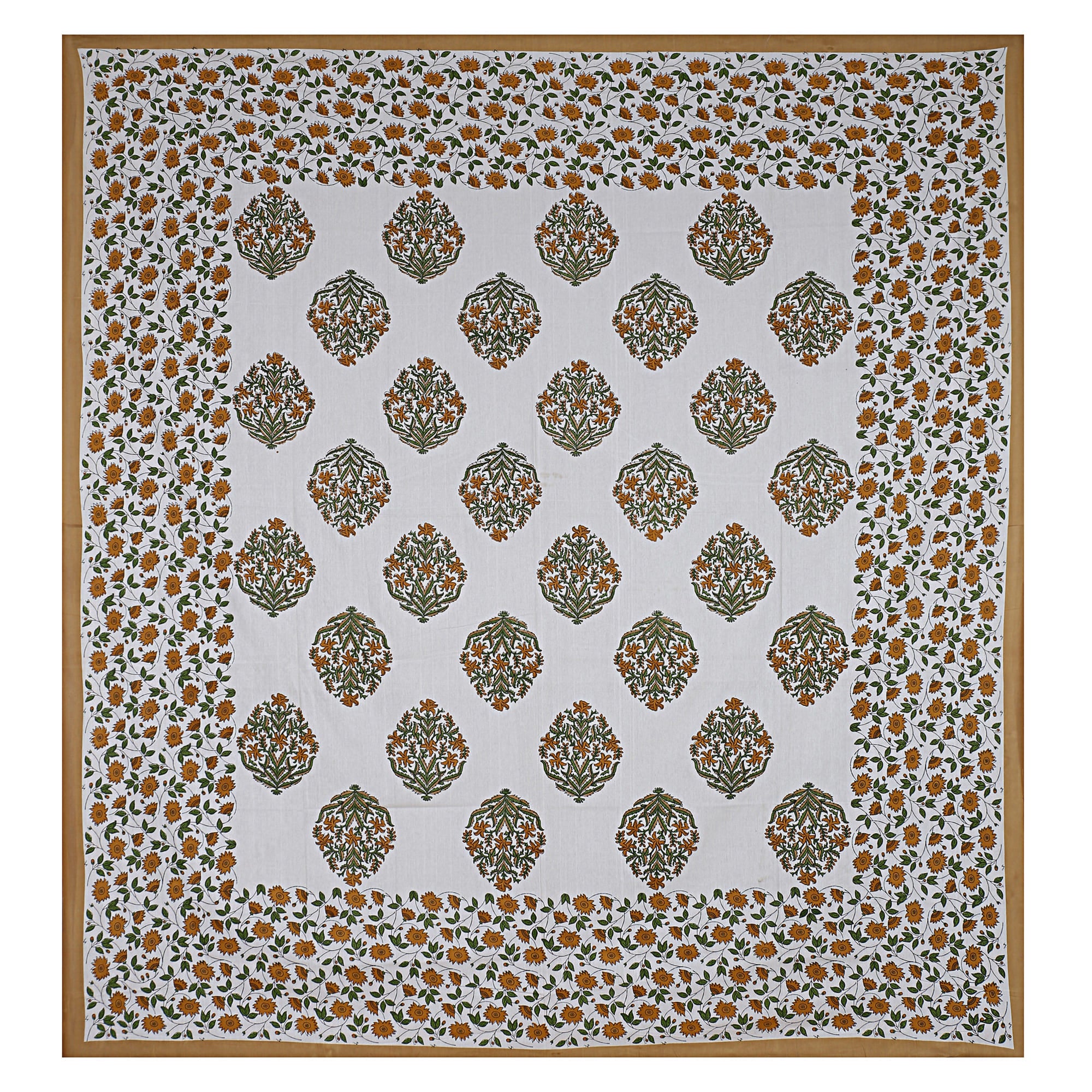 Eco Collection Cotton Floral Print Double Bedsheet with 2 Pillow Covers | 90x100 Inches