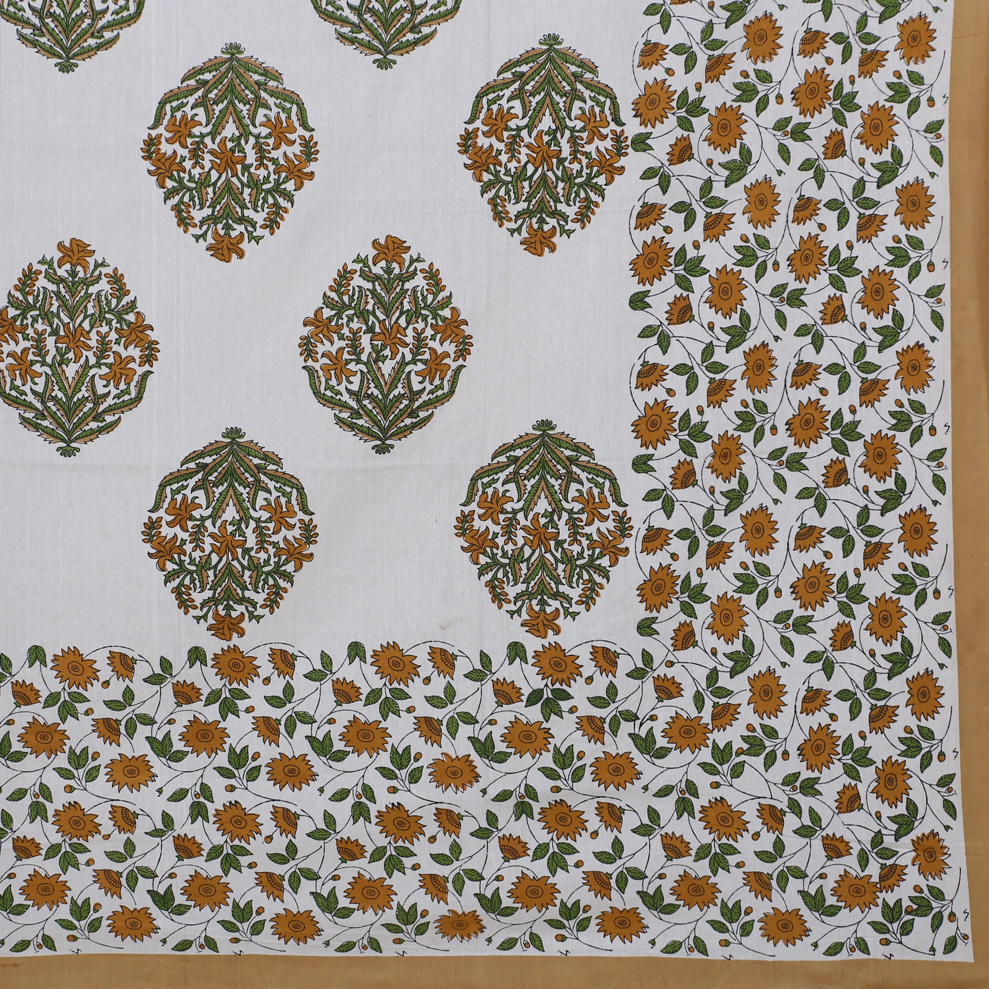 Eco Collection Cotton Floral Print Double Bedsheet with 2 Pillow Covers | 90x100 Inches