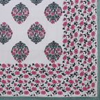 Eco Collection Cotton Floral Print Double Bedsheet with 2 Pillow Covers | 90x100 Inches