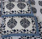 Eco Collection Cotton Floral Print Double Bedsheet with 2 Pillow Covers | 90x100 Inches