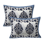Eco Collection Cotton Floral Print Double Bedsheet with 2 Pillow Covers | 90x100 Inches
