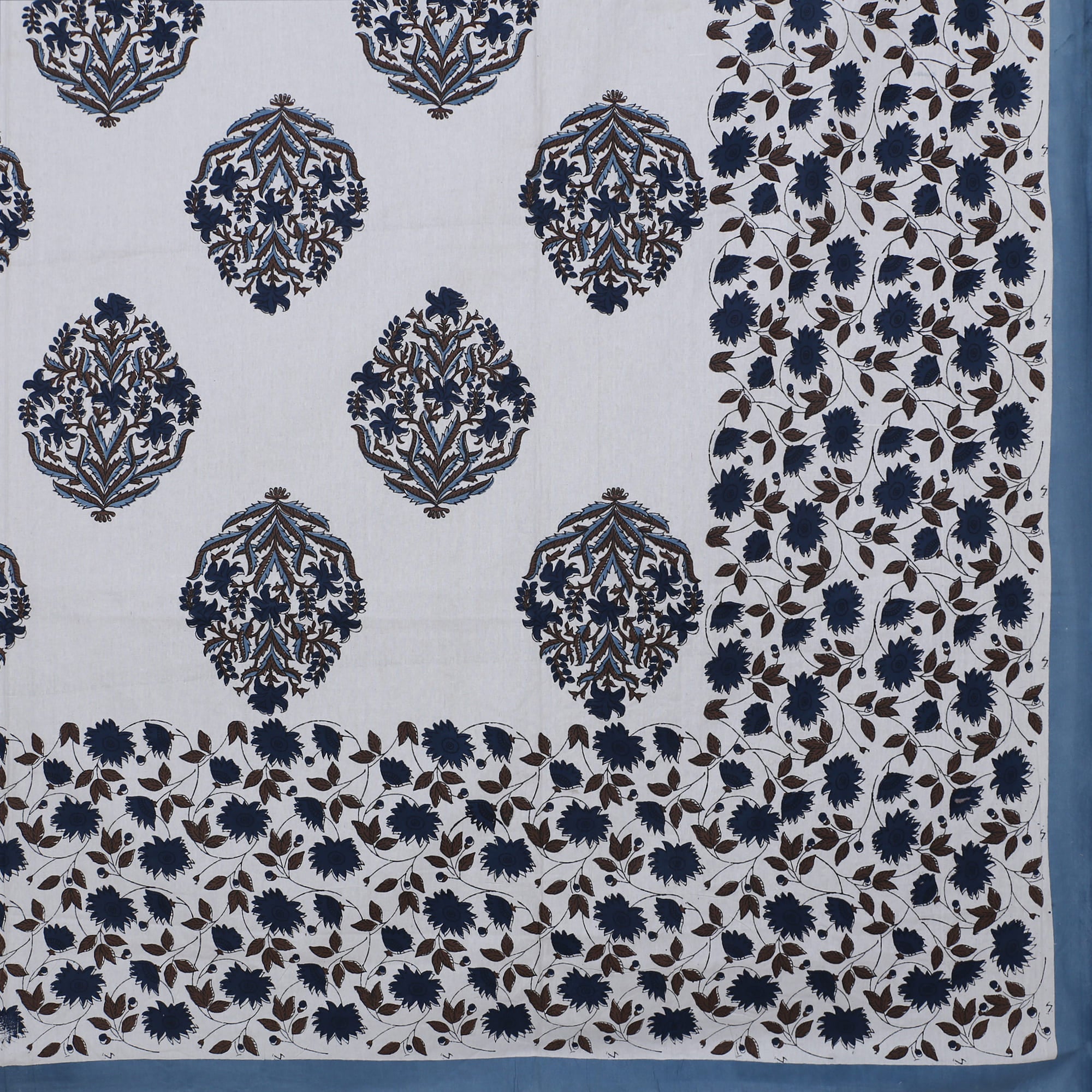 Eco Collection Cotton Floral Print Double Bedsheet with 2 Pillow Covers | 90x100 Inches
