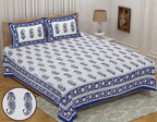 Eco Collection Cotton Paisley Print Double Bedsheet with 2 Pillow Covers | 90x100 Inches