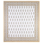 Eco Collection Cotton Paisley Print Double Bedsheet with 2 Pillow Covers | 90x100 Inches