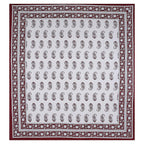 Eco Collection Cotton Paisley Print Double Bedsheet with 2 Pillow Covers | 90x100 Inches