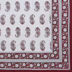 Eco Collection Cotton Paisley Print Double Bedsheet with 2 Pillow Covers | 90x100 Inches