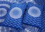 Eco Collection Traditional Round Mandala Cotton Bedsheet with 2 Pillow Covers | 90x100 Inches