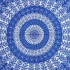 Eco Collection Traditional Round Mandala Cotton Bedsheet with 2 Pillow Covers | 90x100 Inches