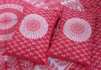 Eco Collection Traditional Round Mandala Cotton Bedsheet with 2 Pillow Covers | 90x100 Inches