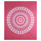 Eco Collection Traditional Round Mandala Cotton Bedsheet with 2 Pillow Covers | 90x100 Inches