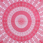 Eco Collection Traditional Round Mandala Cotton Bedsheet with 2 Pillow Covers | 90x100 Inches
