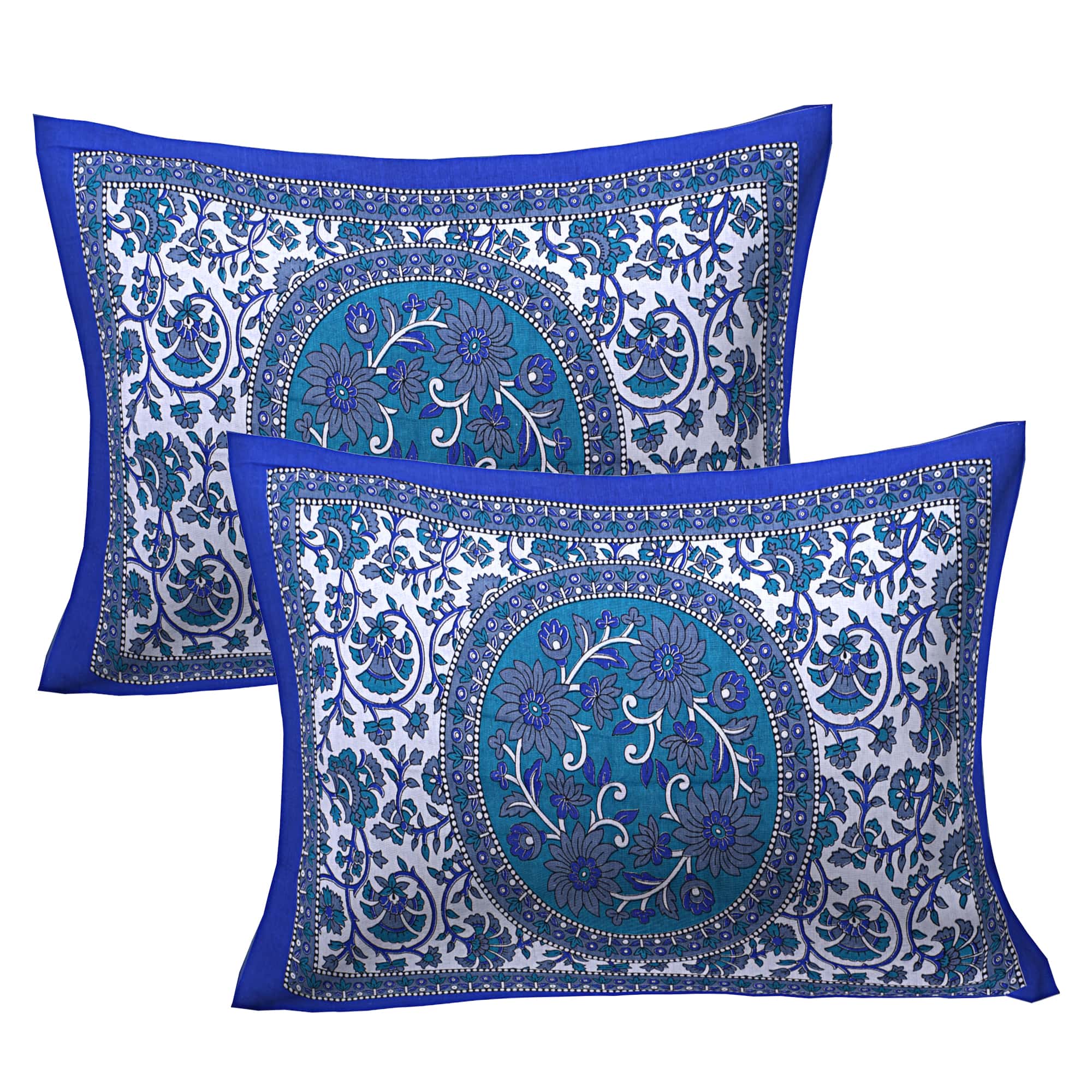 Eco Collection Star Mandala Cotton Bedsheet with 2 Pillow Covers | Premium 70x100 Inches
