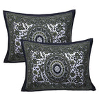 Eco Collection Star Mandala Cotton Bedsheet with 2 Pillow Covers | Premium 70x100 Inches