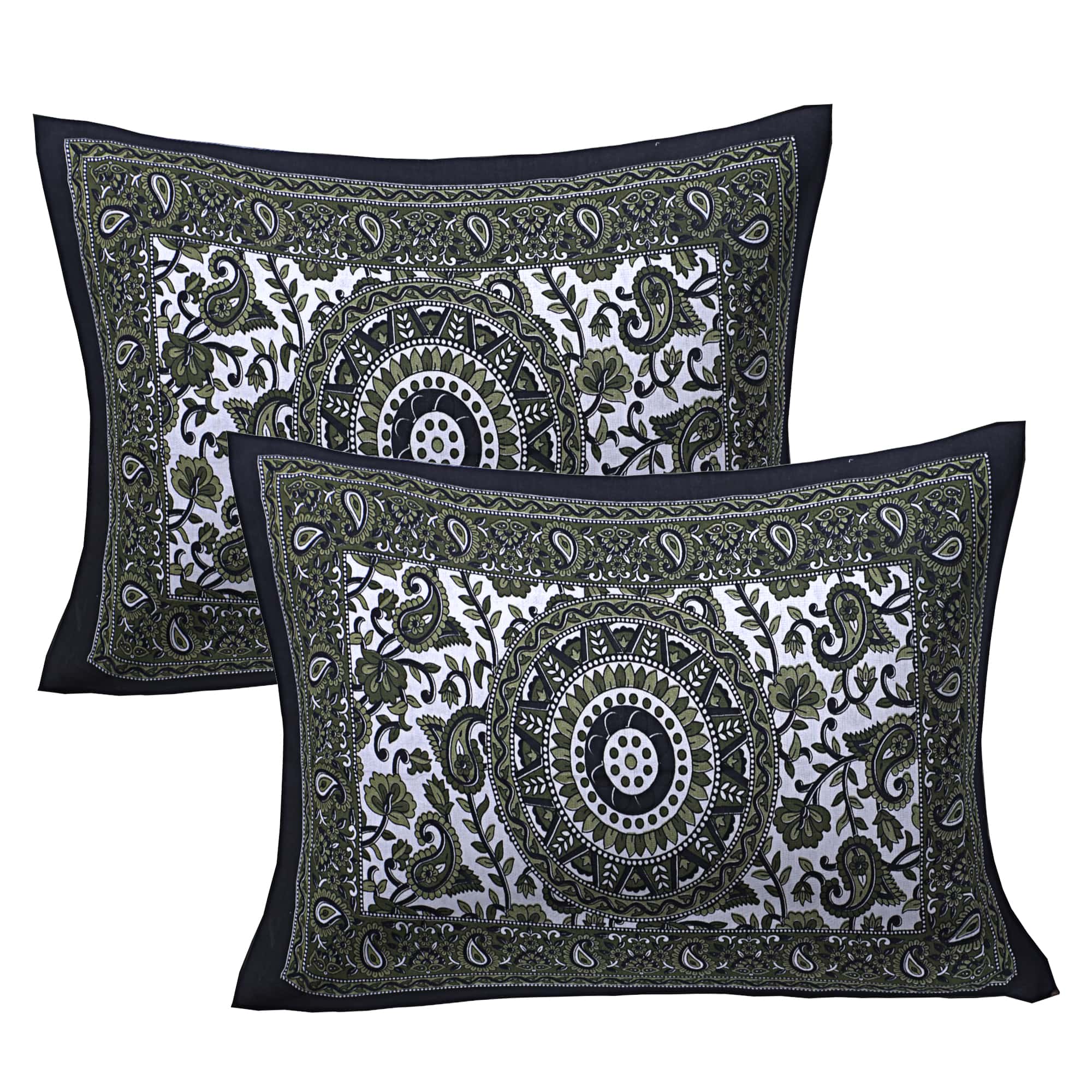 Eco Collection Star Mandala Cotton Bedsheet with 2 Pillow Covers | Premium 70x100 Inches
