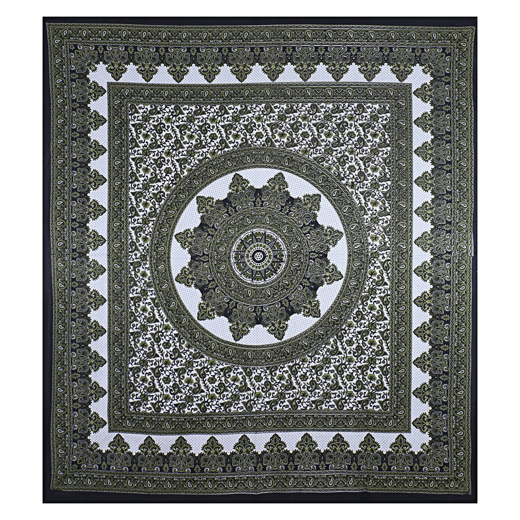 Eco Collection Star Mandala Cotton Bedsheet with 2 Pillow Covers | Premium 70x100 Inches