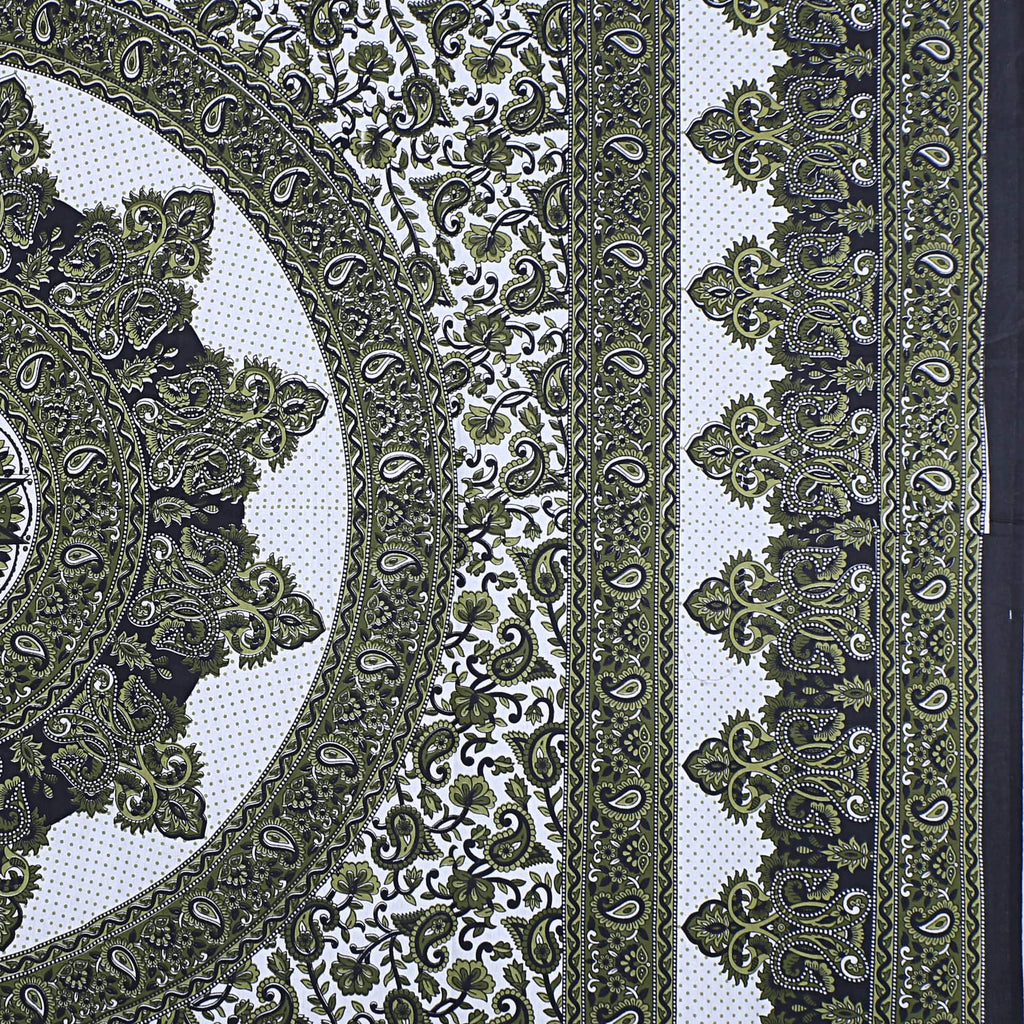 Eco Collection Star Mandala Cotton Bedsheet with 2 Pillow Covers | Premium 70x100 Inches