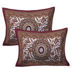 Eco Collection Star Mandala Cotton Bedsheet with 2 Pillow Covers | Premium 70x100 Inches