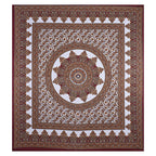 Eco Collection Star Mandala Cotton Bedsheet with 2 Pillow Covers | Premium 70x100 Inches