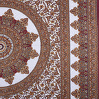 Eco Collection Star Mandala Cotton Bedsheet with 2 Pillow Covers | Premium 70x100 Inches