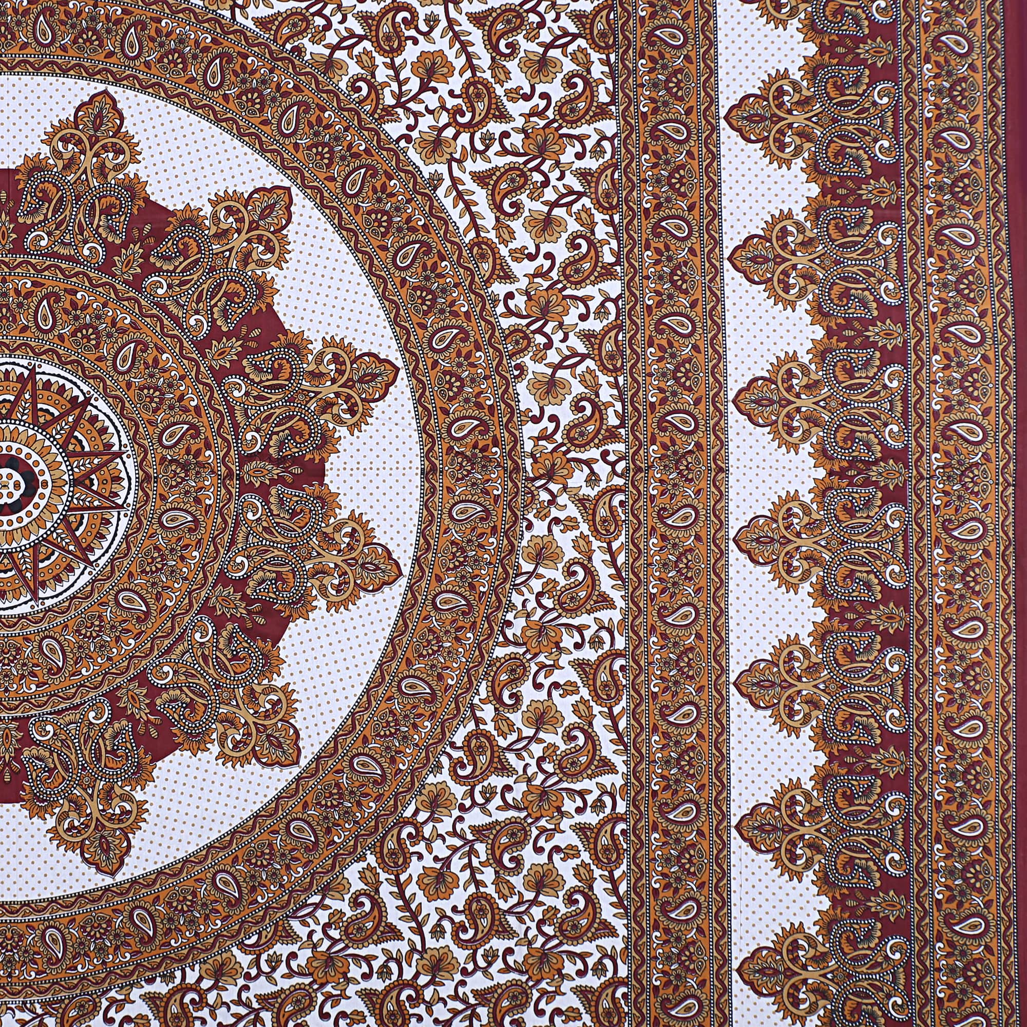 Eco Collection Star Mandala Cotton Bedsheet with 2 Pillow Covers | Premium 70x100 Inches