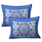 Eco Collection Mandala Print Cotton Bedsheet with 2 Pillow Covers | Premium 70x100 Inches