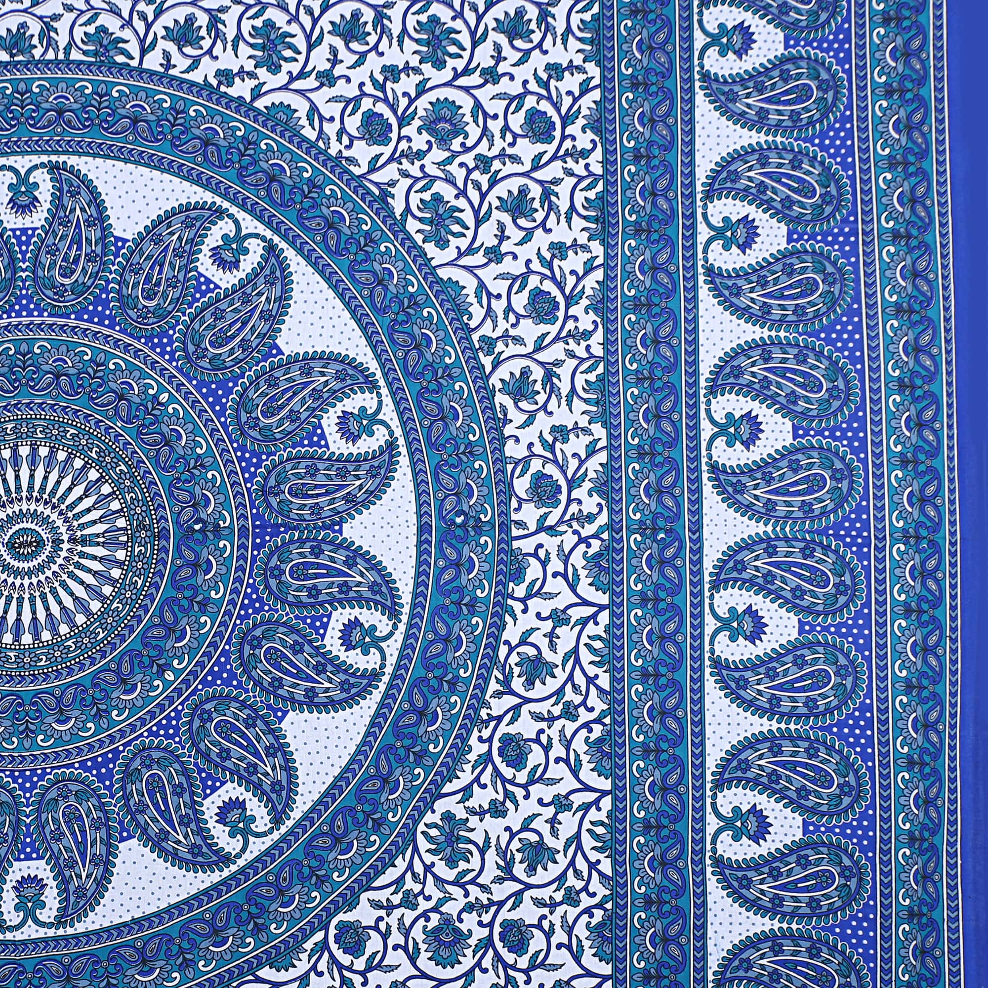 Eco Collection Mandala Print Cotton Bedsheet with 2 Pillow Covers | Premium 70x100 Inches