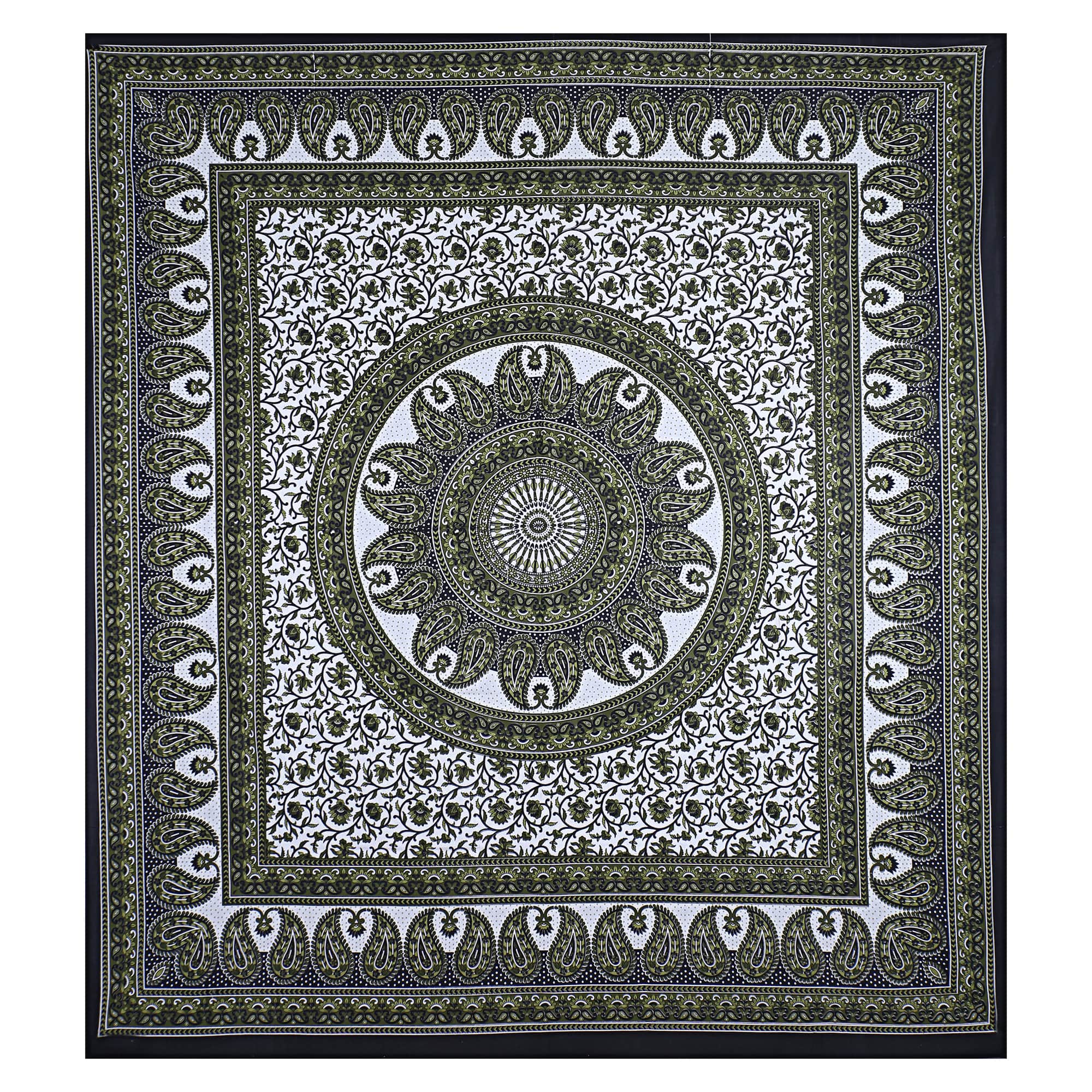 Eco Collection Mandala Print Cotton Bedsheet with 2 Pillow Covers | Premium 70x100 Inches