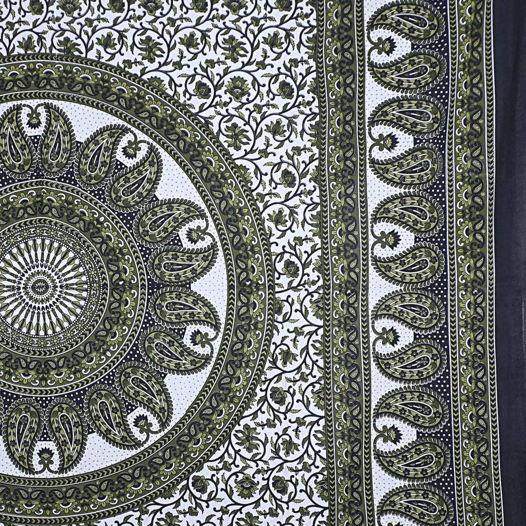 Eco Collection Mandala Print Cotton Bedsheet with 2 Pillow Covers | Premium 70x100 Inches