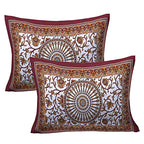 Eco Collection Mandala Print Cotton Bedsheet with 2 Pillow Covers | Premium 70x100 Inches