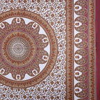 Eco Collection Mandala Print Cotton Bedsheet with 2 Pillow Covers | Premium 70x100 Inches