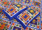 Eco Cotton Double Bedsheet with Traditional Block Tile Print – 90x100 Inches + 2 Pillow Covers