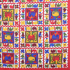 Eco Cotton Double Bedsheet with Traditional Block Tile Print – 90x100 Inches + 2 Pillow Covers