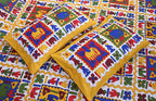 Eco Cotton Double Bedsheet with Traditional Block Tile Print – 90x100 Inches + 2 Pillow Covers