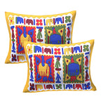 Eco Cotton Double Bedsheet with Traditional Block Tile Print – 90x100 Inches + 2 Pillow Covers