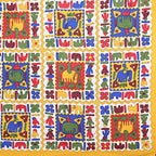 Eco Cotton Double Bedsheet with Traditional Block Tile Print – 90x100 Inches + 2 Pillow Covers