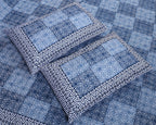 Eco Cotton Double Bedsheet with Geometric Tile Print – 90x100 Inches + 2 Pillow Covers