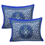 Eco Cotton Double Bedsheet with Ethnic Mandala & Floral Motif – 90x100 Inches + 2 Pillow Covers