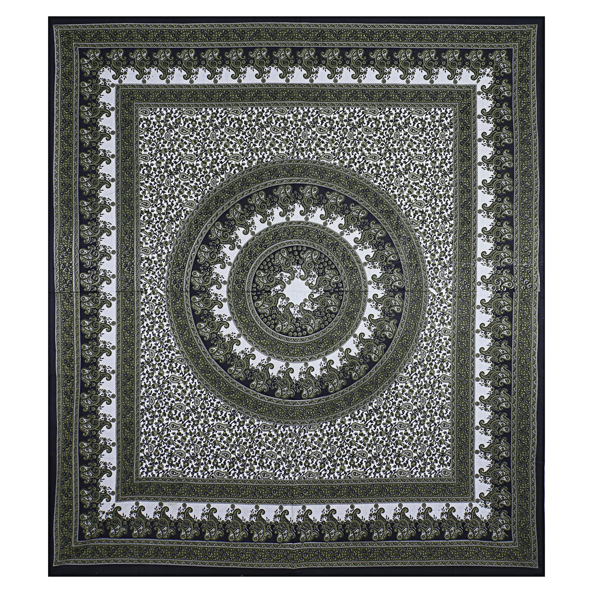 Eco Cotton Double Bedsheet with Ethnic Mandala & Floral Motif – 90x100 Inches + 2 Pillow Covers