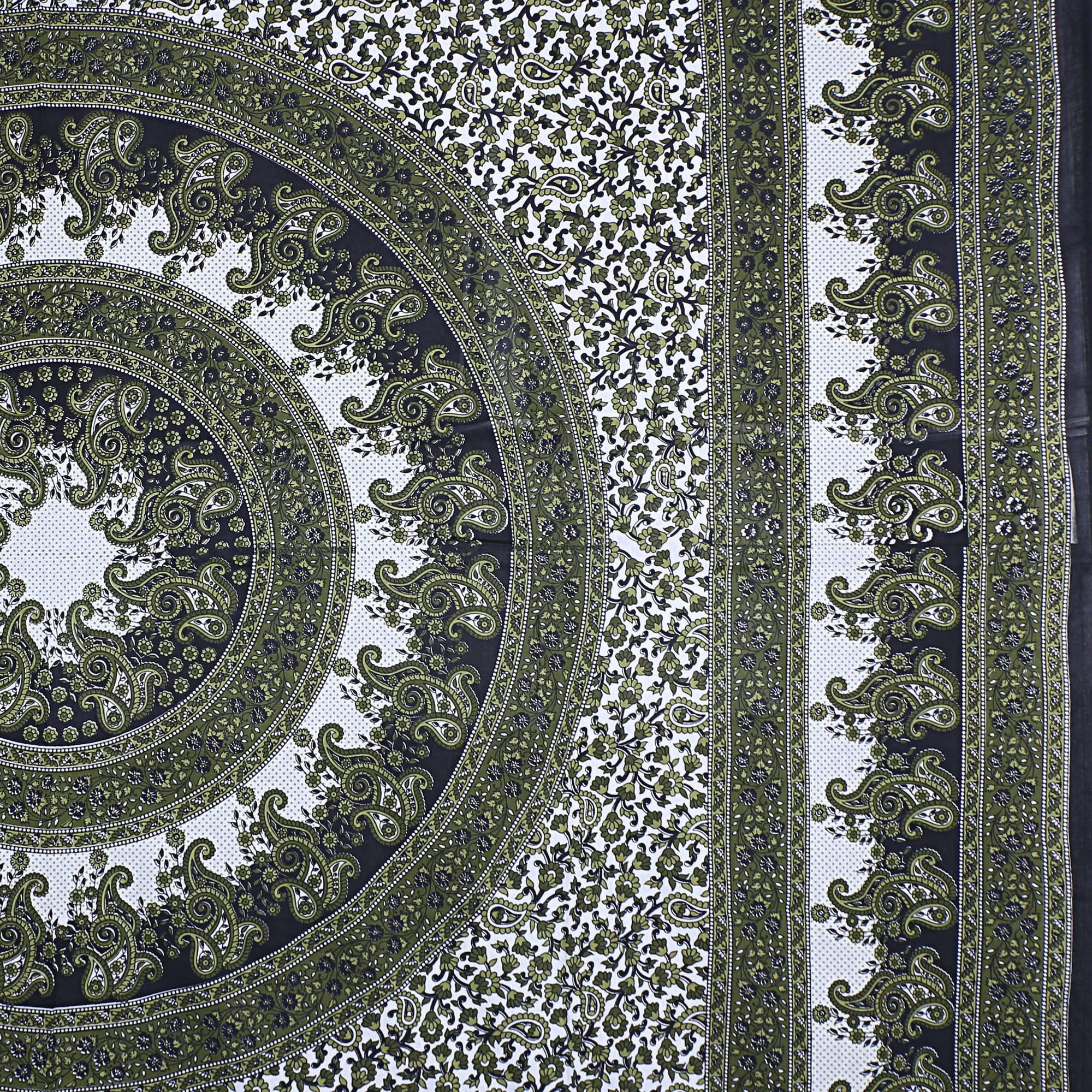 Eco Cotton Double Bedsheet with Ethnic Mandala & Floral Motif – 90x100 Inches + 2 Pillow Covers
