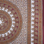 Eco Cotton Double Bedsheet with Ethnic Mandala & Floral Motif – 90x100 Inches + 2 Pillow Covers