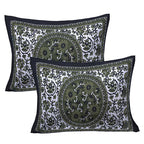 Eco Cotton Double Bedsheet with Mandala Floral Print – 90x100 Inches + 2 Pillow Covers
