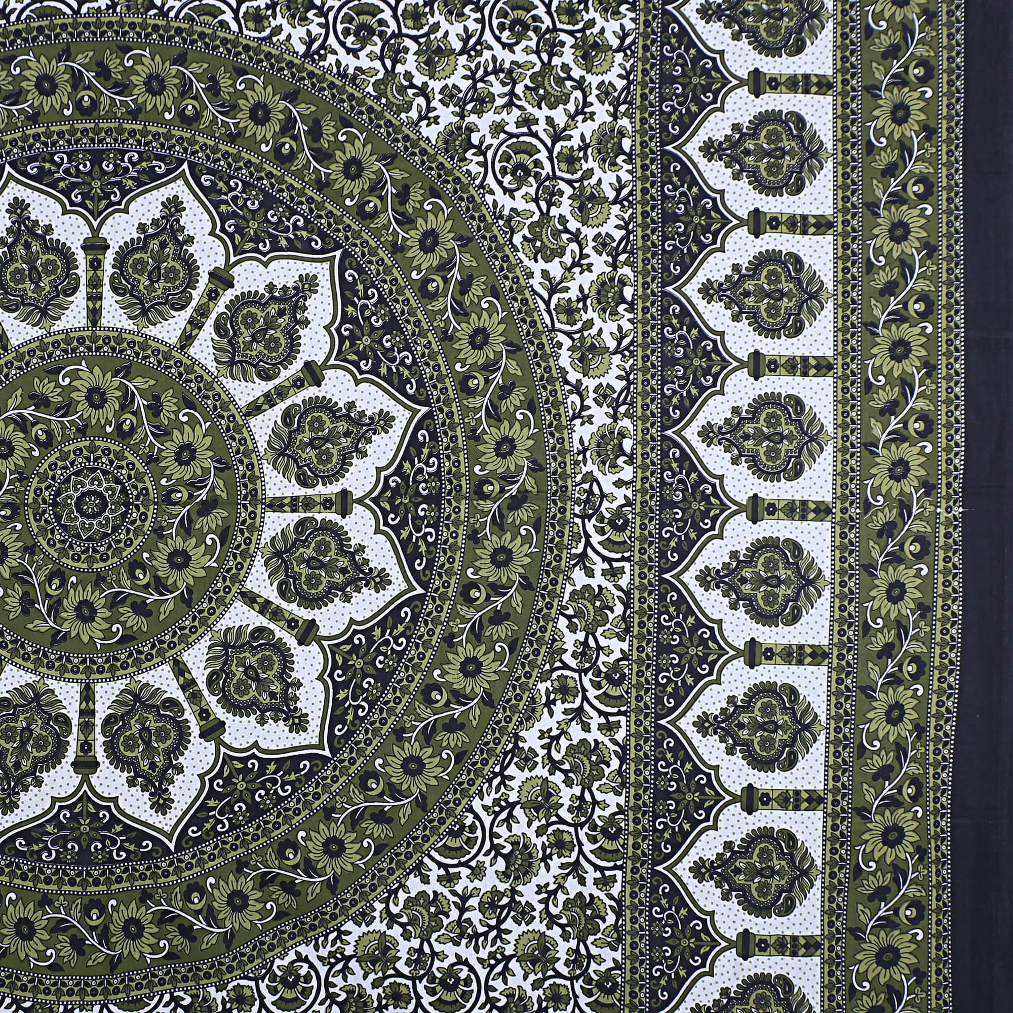 Eco Cotton Double Bedsheet with Mandala Floral Print – 90x100 Inches + 2 Pillow Covers