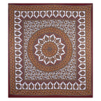 Eco Cotton Double Bedsheet with Mandala Floral Print – 90x100 Inches + 2 Pillow Covers